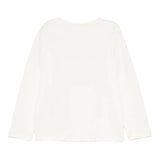 LIU JO shirt girocollo tinta unita con stampa brillantinata Panna per Bambina KF4065 PANNA LIU JO 