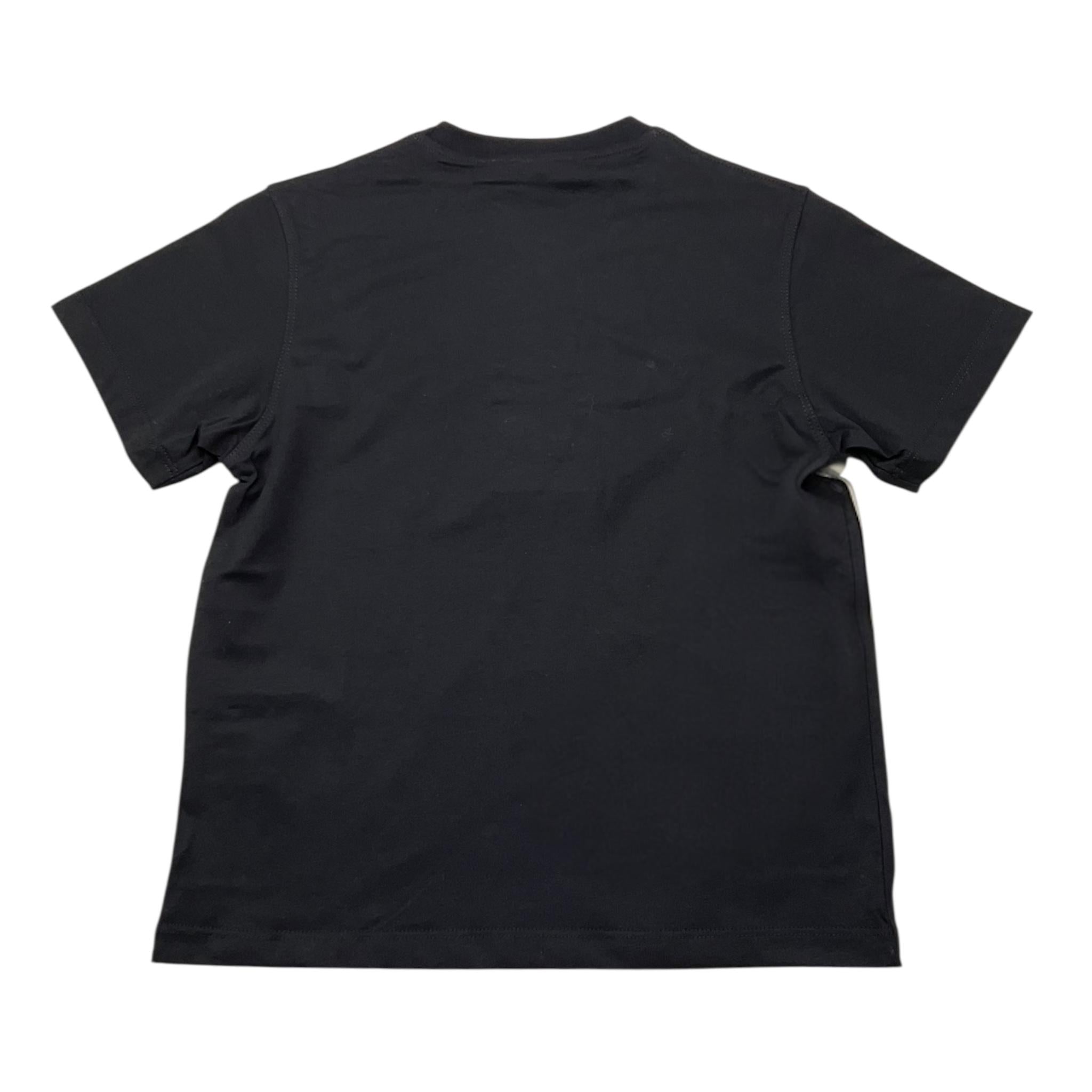 I'M BRIAN t-shirt girocollo tinta unita con logo Nero per Bambino TS3142J NERO I'M BRIAN 