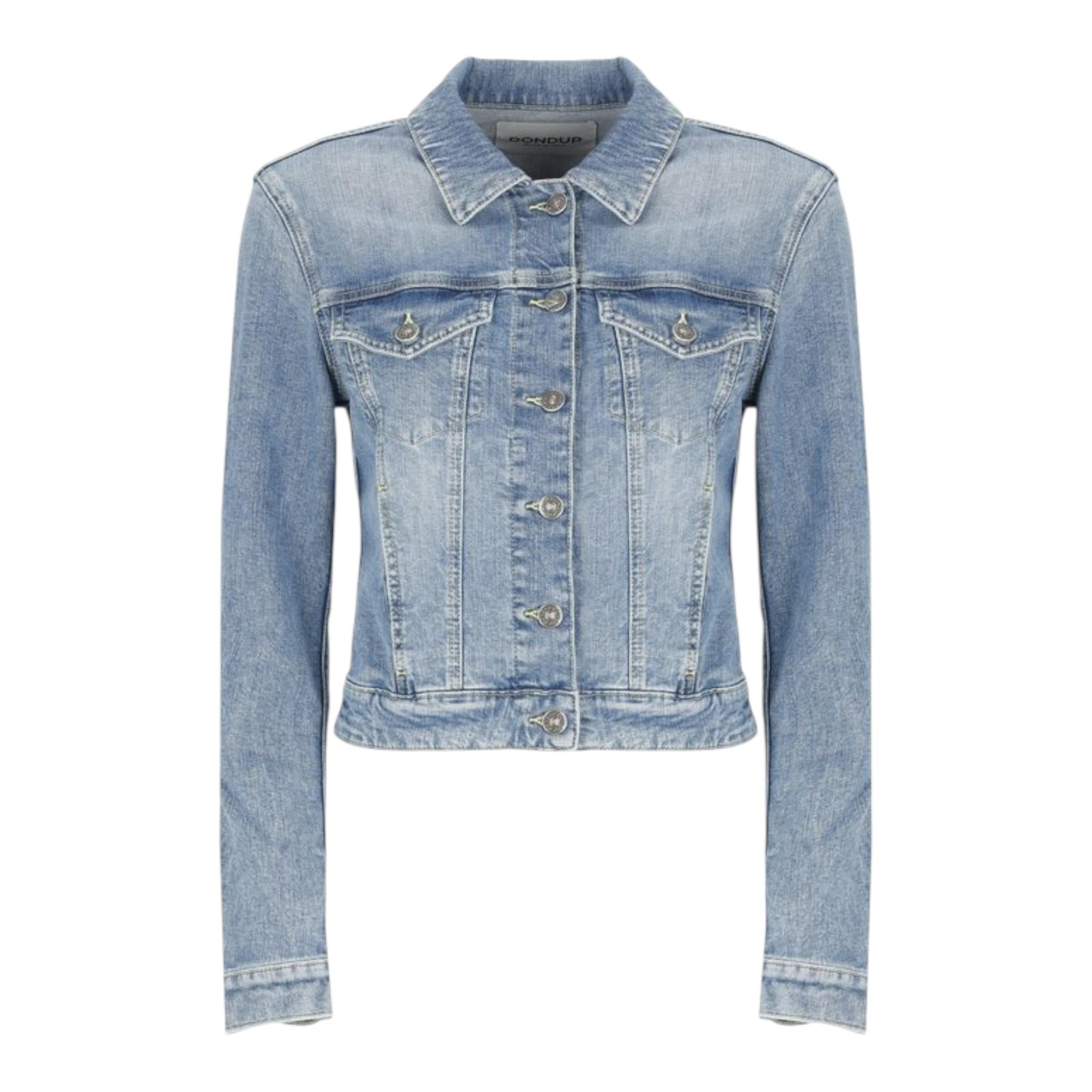 Dondup Giubbino Tinta Unita In Denim per Bambina DFGB013 AZZURRO DONDUP 