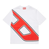 Diesel T-Shirt Solid Color Crew Neck With Print White For Boys
