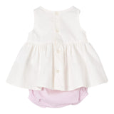 Elisabetta Franchi Completo 2 Pezzi Camicia-Coulotte Bicolore per Neonata ENCD098 BIANCO/ROSA ELISABETTA FRANCHI 