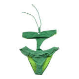 Fun & Fun Costume Intero Tinta Unita per Bambina FNJBW17444 VERDE FUN & FUN 