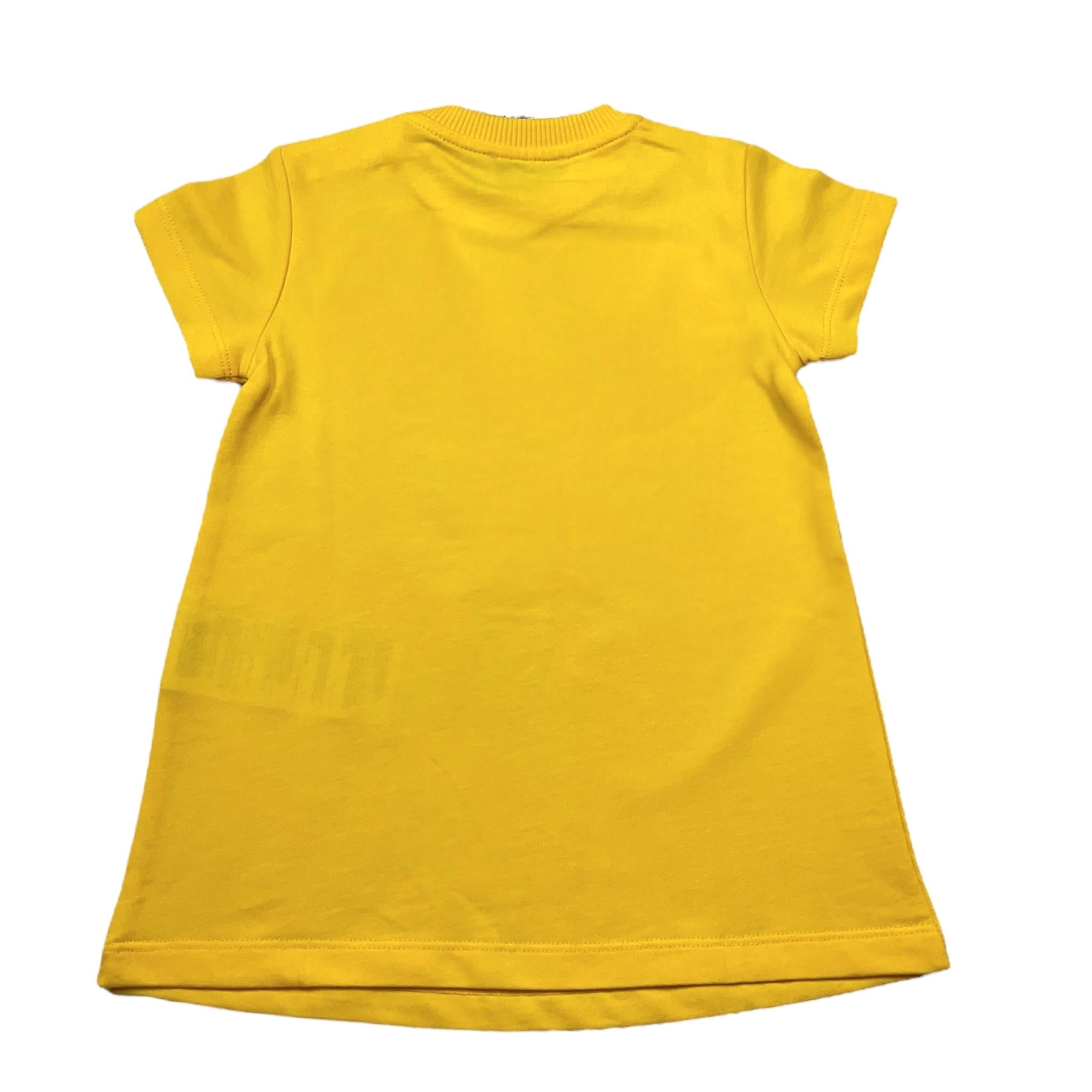 Moschino Abito Girocollo Tinta Unita con Stampa per Neonata MDV0C9X GIALLO MOSCHINO 