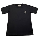 YES LONDON t-shirt girocoll tinta unita con logo Nero per Bambino JR2105 NERO YES LONDON 
