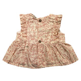 Wedoble Abit Armhole Solid Color With Pink Print For Baby Girl