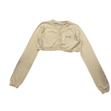 Twinset Solid Color Ivory Buttoned Shrug For Girls