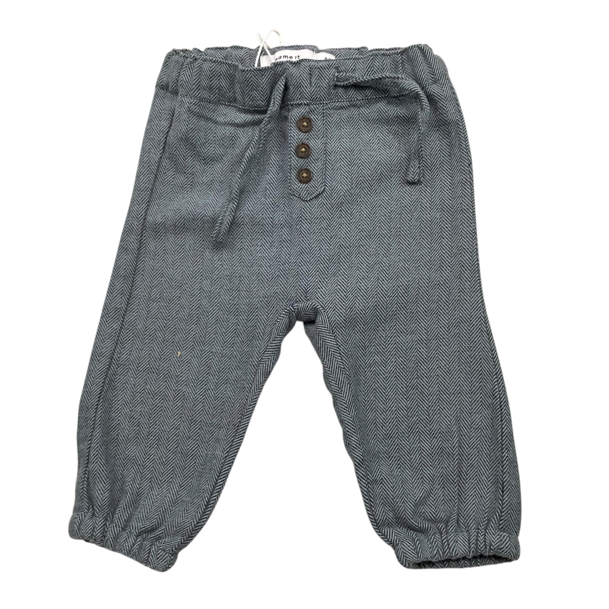 NAME IT pantalone tinta unita con girovita regolabile Blu per Neonato 13220956 BLU NAME IT 