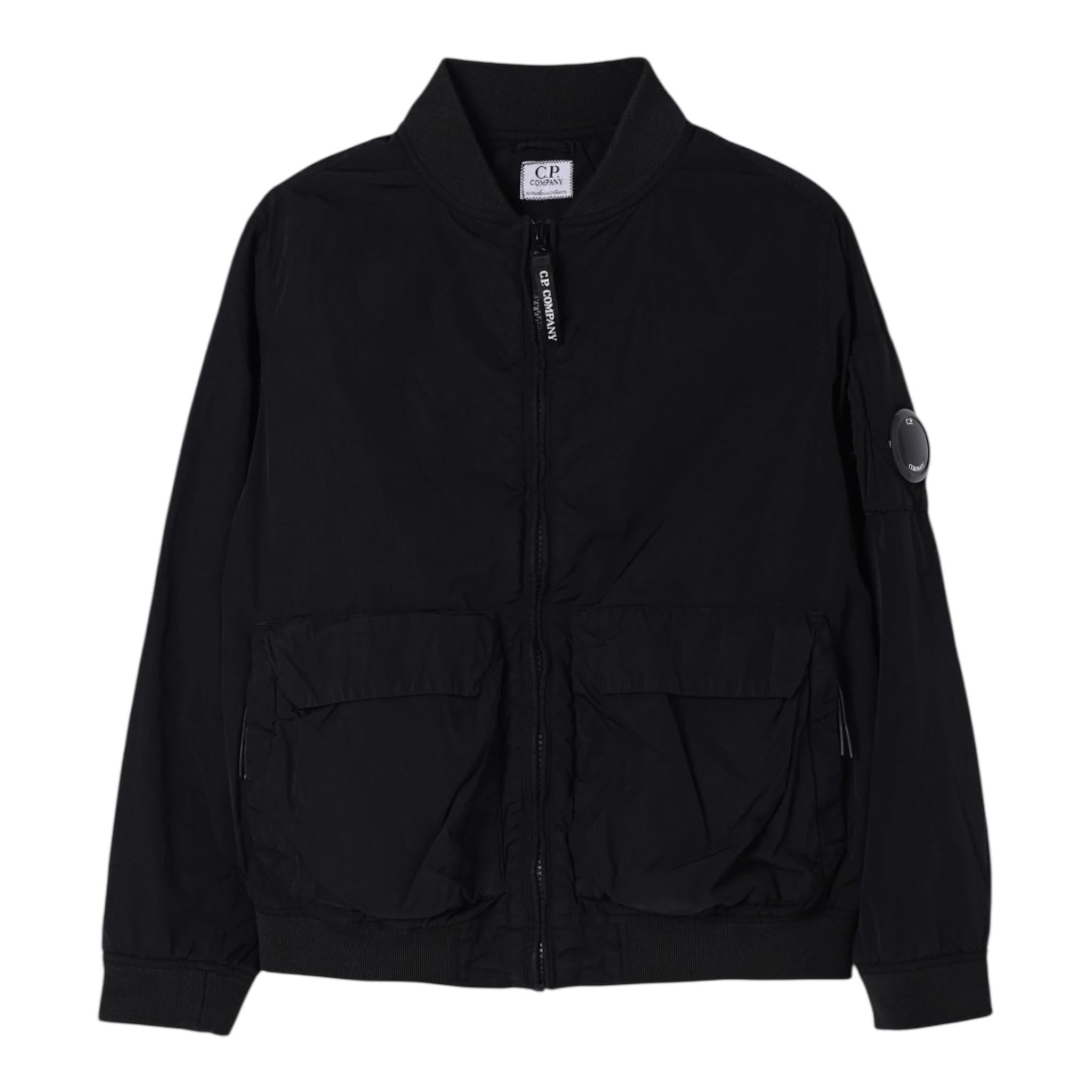 C.P. Company Giubbino Tinta Unita con Zip per Bambino CUS00Y NERO C.P. COMPANY 