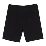 Blauer Bermuda In Solid Color Fleece With Black Logo Print For Newborns