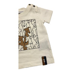 TRUSSARDI t-shirt girocollo tinta unita con stampa in contrasto Panna per Neonato TIA25075TS PANNA TRUSSARDI 