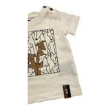 TRUSSARDI t-shirt girocollo tinta unita con stampa in contrasto Panna per Neonato TIA25075TS PANNA TRUSSARDI 