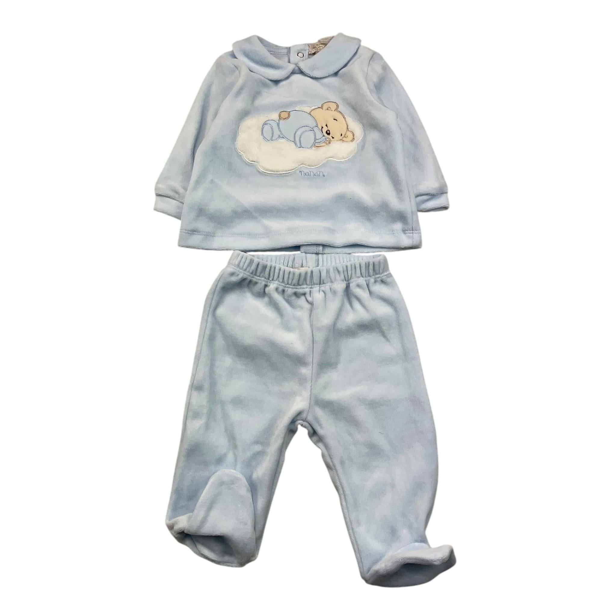 NANAN completo 2pz maglia-ghettina Azzurro per Neonato AI2400203A AZZURRO NANAN 