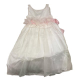 La Stupenderia Solid Color Sleeveless Dress With White Belt For Girls