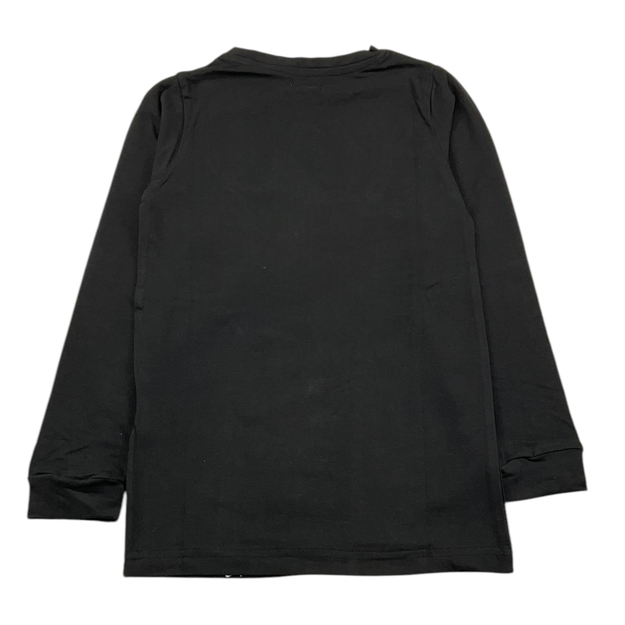 EMC shirt girocollo tinta unita con stampa in contrasto Nero per Bambino BX2314 NERO EMC 