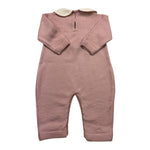 BABY LORD tutina manica lunga tinta unita cn babbucce Rosa per Neonata 718 ROSA BABY LORD 