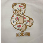 MOSCHINO completo 2pz shirt-gonna tinta unita con stampa fiori Bianco per Neonata MDK03E BIANCO MOSCHINO 