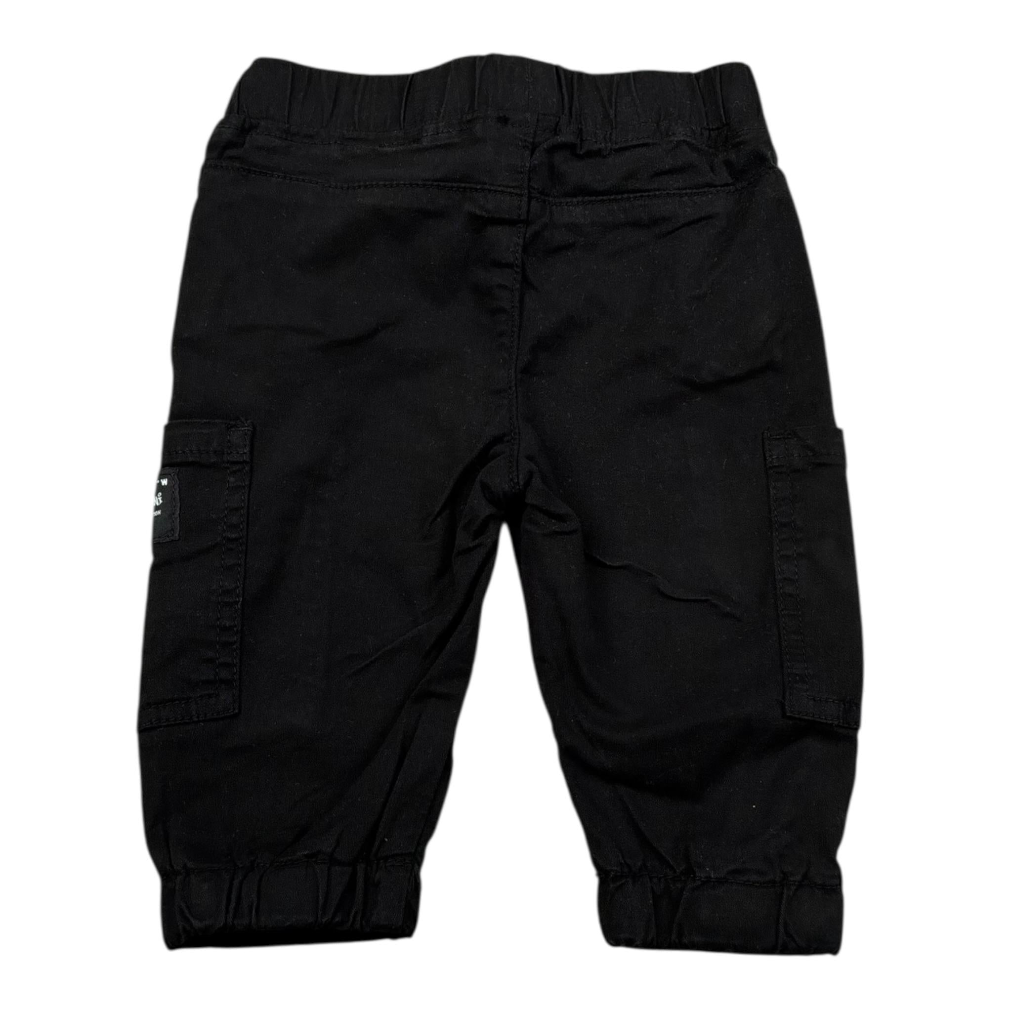 Daniele Alessandrini Pantalone Tinta Unita con Elastico In Vita per Neonato 1295P00262 NERO DANIELE ALESSANDRINI 