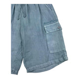 Daniele Alessandrini Solid Color Bermuda Shorts With Elastic Waist Light Blue For Boys