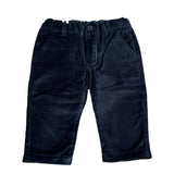 Mini Banda Pantalone Tinta Unita In Velluto per Neonato 3A620 BLU MINI BANDA 