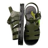 Sensi Two-Tone Rubber Sandals With Buckles Green For Girls