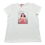 Liu Jo T-Shirt Girocollo tinta unita con Stampa Bianco per Bambina GA4056 BIANCO LIU JO 