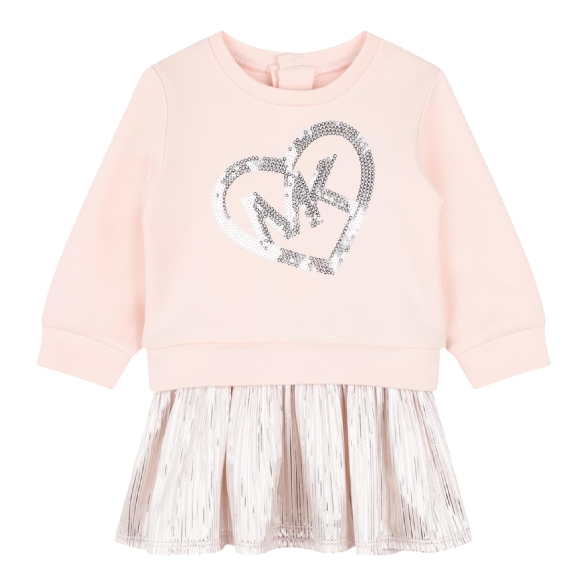 MICHAEL KORS abito manica lunga tinta unita Rosa per Neonata R30132 ROSA MICHAEL KORS 
