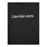 Calvin Klein Solid Color Crew Neck T-Shirt with Print Black for Boys
