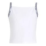 Calvin Klein Canotta Tinta Unita con Logo per Bambina IG0IG02436 BIANCO CALVIN KLEIN 