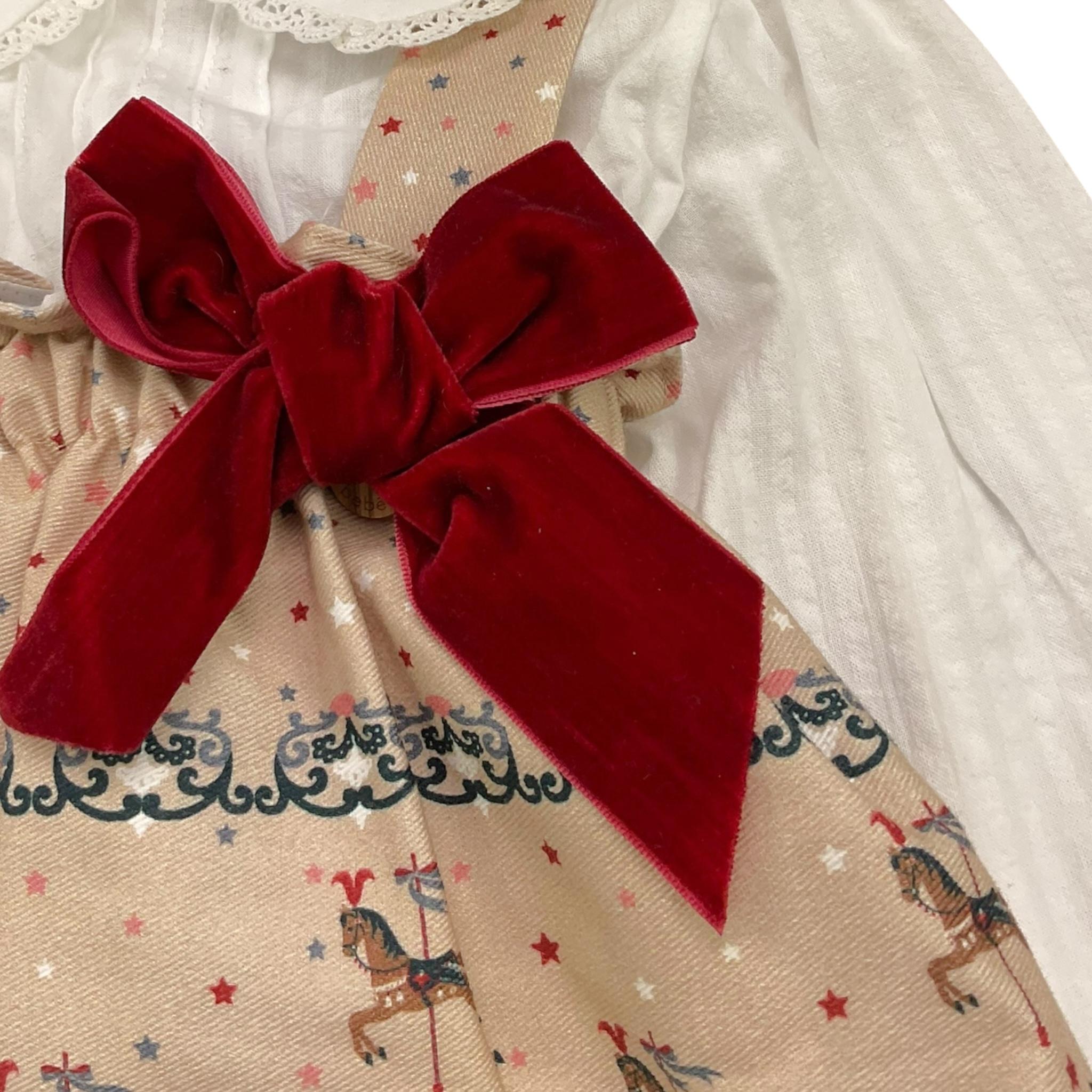 VALENTINA BEBES abito 3pz camicia-coulotte-abito Beige per Neonata MAR79 BEIGE VALENTINA BEBES 