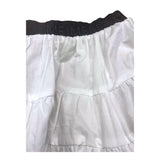 Meimeij Solid Color Skirt With Contrast Elastic Waist White For Girls