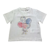 U+È T-Shirt Girocollo Tinta Unita con Stampa per Neonata UE1861 BIANCO U+è 