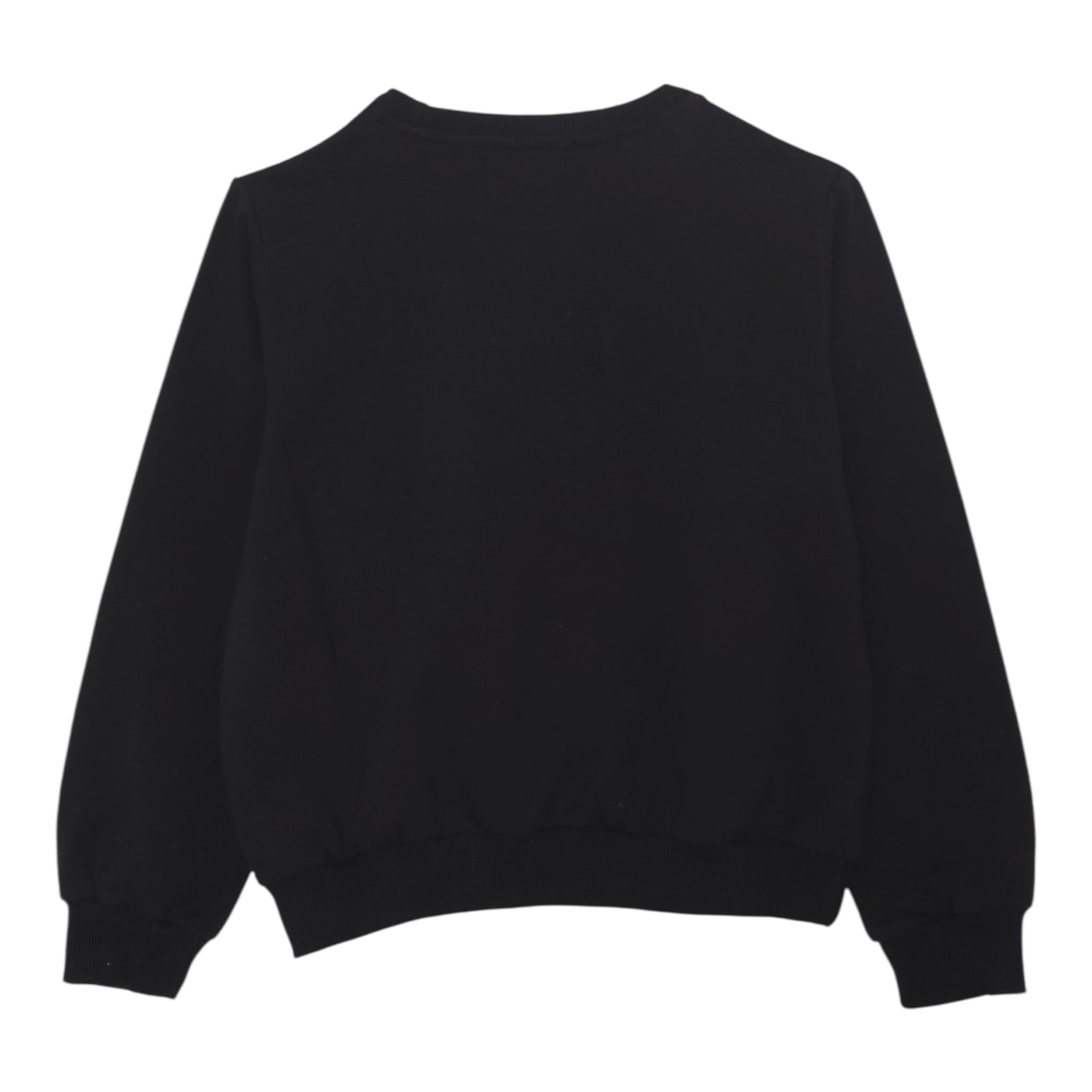 GAELLE felpa chiusa girocollo tinta unita con stampa glitterata Nero per Bambina 2741F00341XX NERO GAELLE 