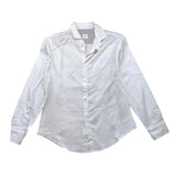 Eleventy Solid Color Long Sleeve Button Down Shirt White For Boys