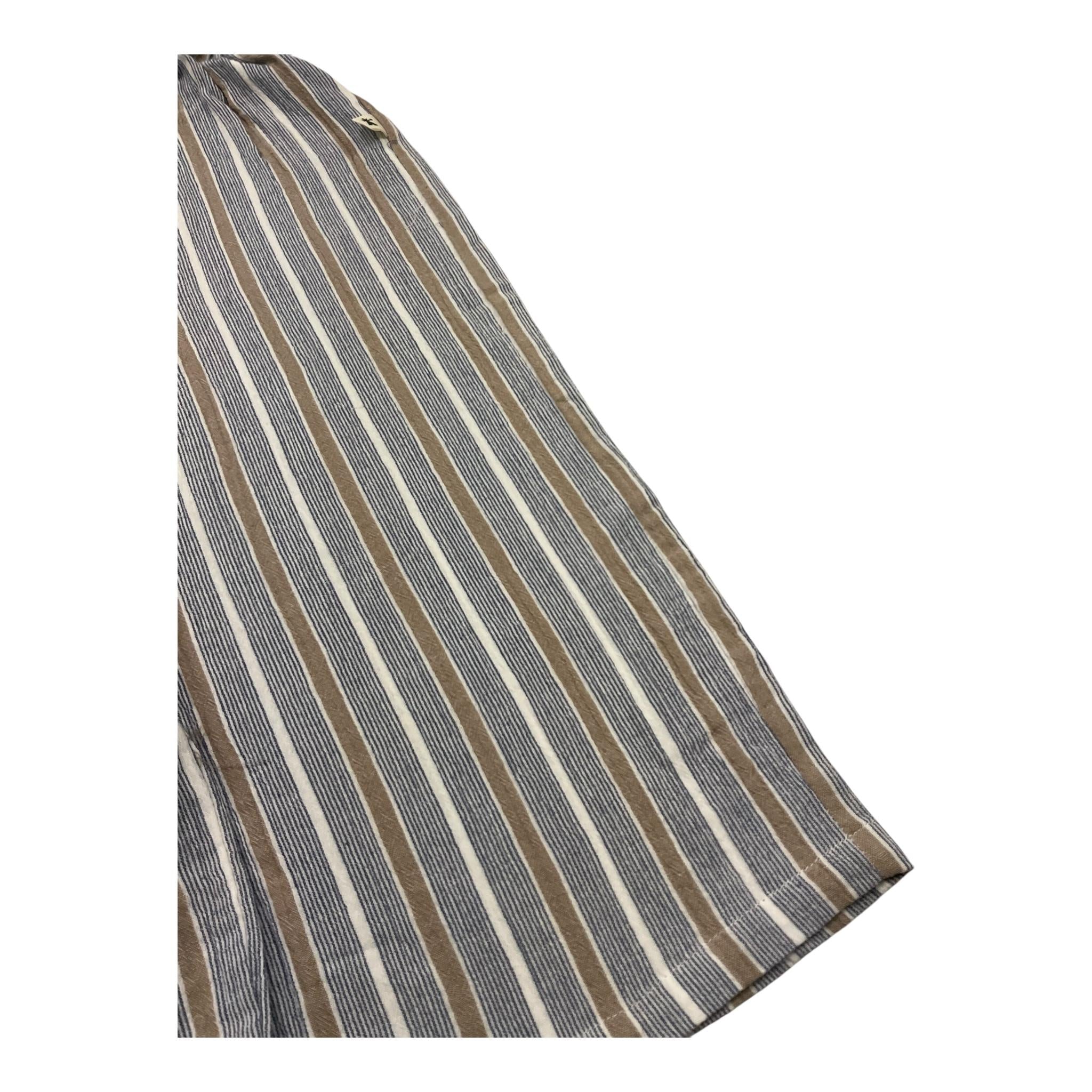 Petit Indi Tuta Intera Tinta Unita con Fantasia A Righe per Bambina SS25BK5229 BLU PETIT INDI 