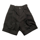 Make Bermuda Solid Color With Elastic Waist Black For Newborn