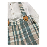 MARTA Y PAULA completo bicolore 2pz camicia-salopettes Bianco per Neonato 1859N BIANCO MARTA Y PAULA 