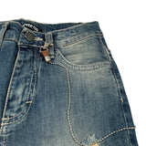 Never Too Jeans tinta unita con Girovita Regolabile Blu per Bambino NT1365B BLU NEVER TOO 