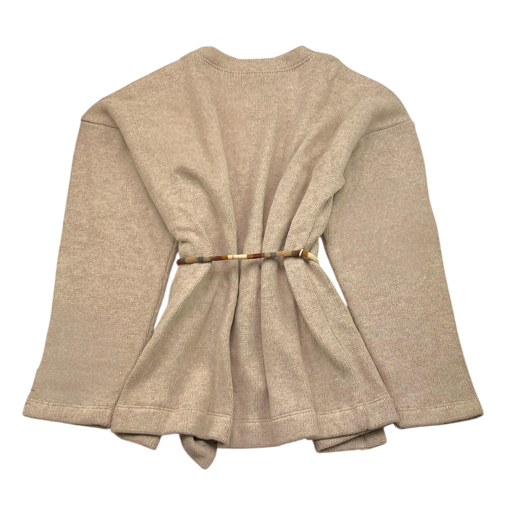 @MADILLY cardigan tinta unita con cintura Sabbia per Bambina 01925 SABBIA @MADILLY 