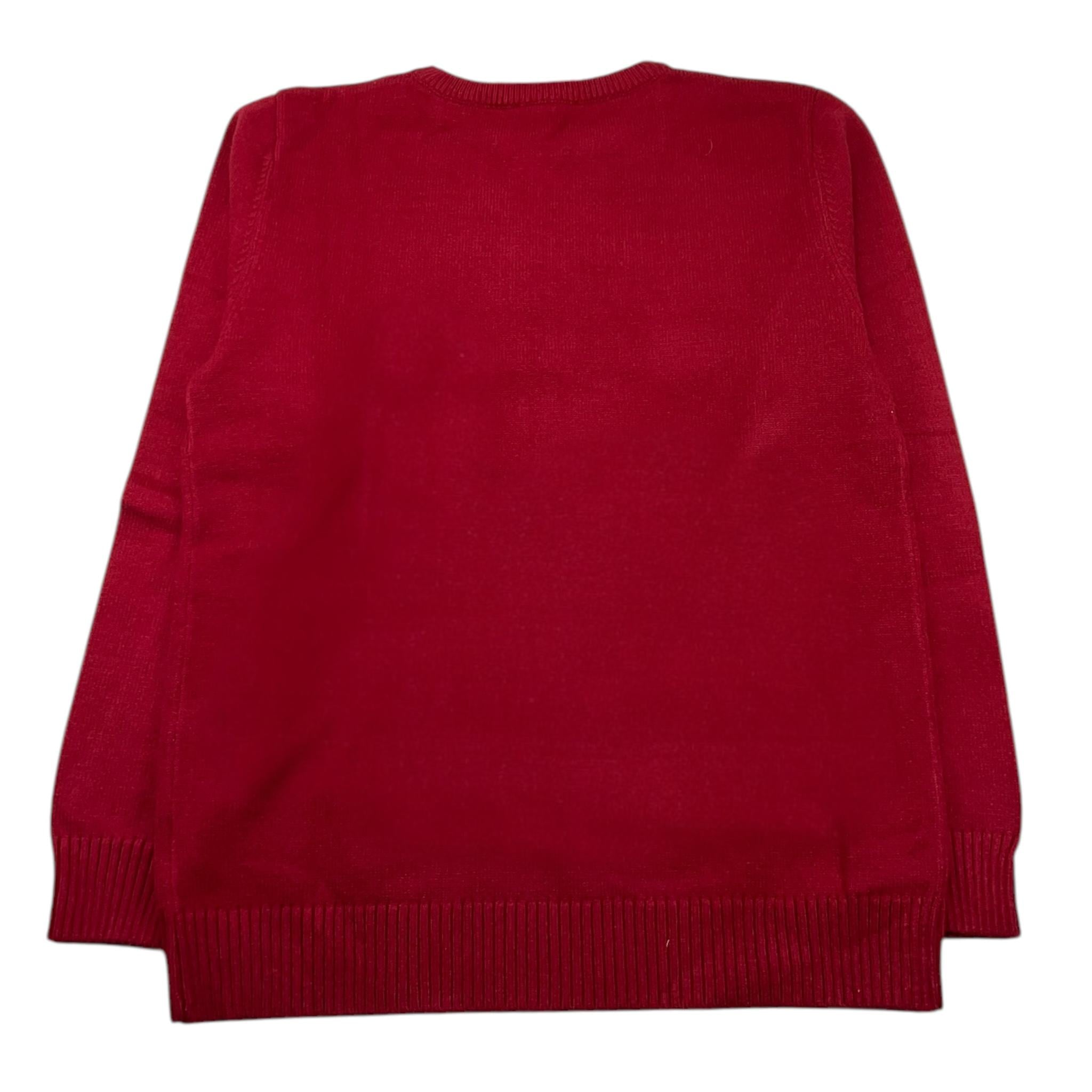 NEVER TOO maglia girocollo tinta unita con stampa Rosso per Bambino NT2143R ROSSO NEVER TOO 