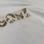 Missoni T-Shirt Girocollo Tinta Unita con Stampa per Bambina MU8A61 BIANCO MISSONI 