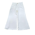Please Pantalone Tinta Unita Modello A Palazzo per Bambina PHR8132G73 BIANCO PLEASE 