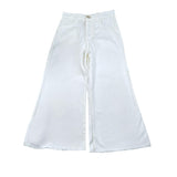 Please Pantalone Tinta Unita Modello A Palazzo per Bambina PHR8132G73 BIANCO PLEASE 