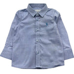 Trussardi Camicia Manica Lunga Tinta Unita per Neonato TIP26094CA AZZURRO POLVERE TRUSSARDI 