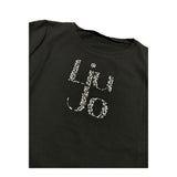 LIU JO shirt girocollo tinta unita con stampa e applicazioni Nero per Bambina GF4093XX NERO LIU JO 