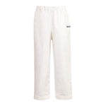 Dou Dou Pantalone Tinta Unita con Logo per Bambina DW6P71X PANNA DOU DOU 