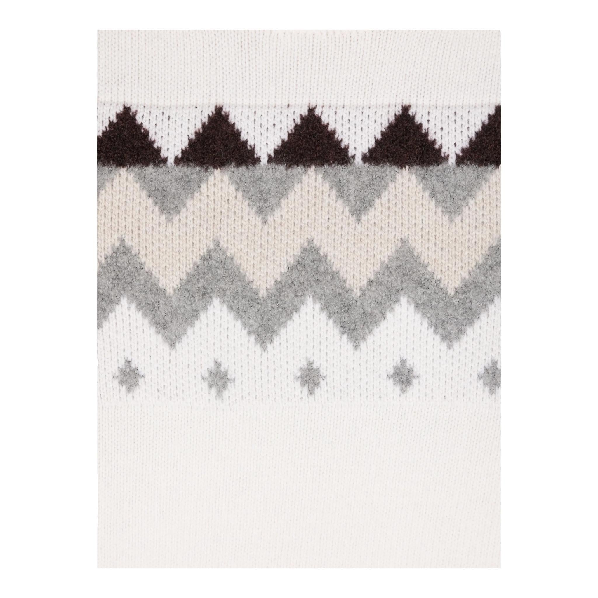 ELEVENTY maglia collo alto tinta unita con stampa in contrasto Panna per Bambino EV9P50X PANNA ELEVENTY 