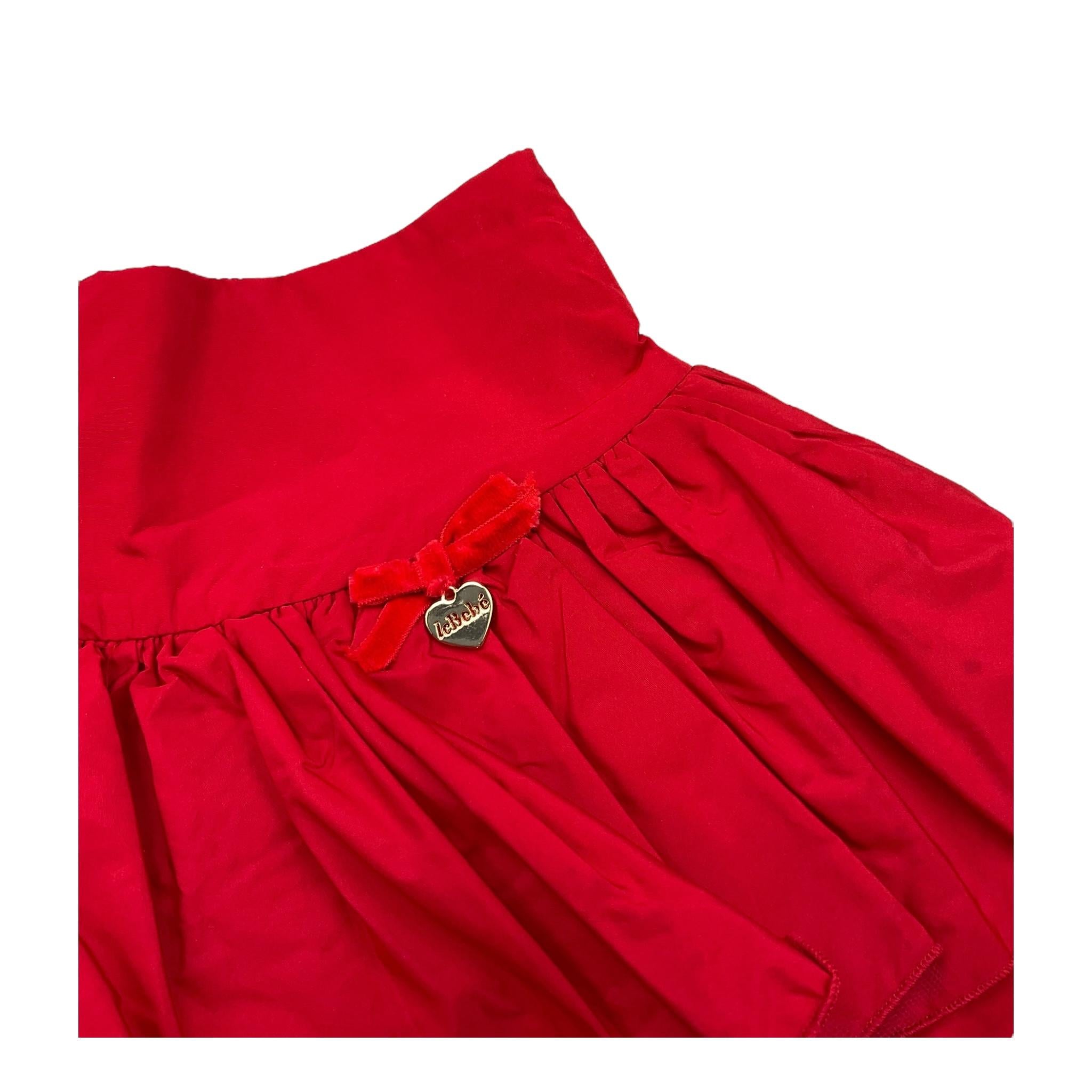 LE BEBE' gonna tinta unita con elastico in vita Rosso per Bambina LBG5590J ROSSO LE BEBE' 