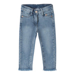 SARABANDA jeans tinta unita con girovita regolabile Azzurro per Neonata A255 AZZURRO SARABANDA 