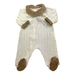 LA STUPENDERIA tutina tinta unita con profili in contrasto Bianco per Neonato TBTT62 BIANCO LA STUPENDERIA 