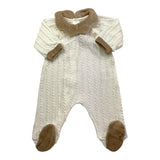 LA STUPENDERIA tutina tinta unita con profili in contrasto Bianco per Neonato TBTT62 BIANCO LA STUPENDERIA 